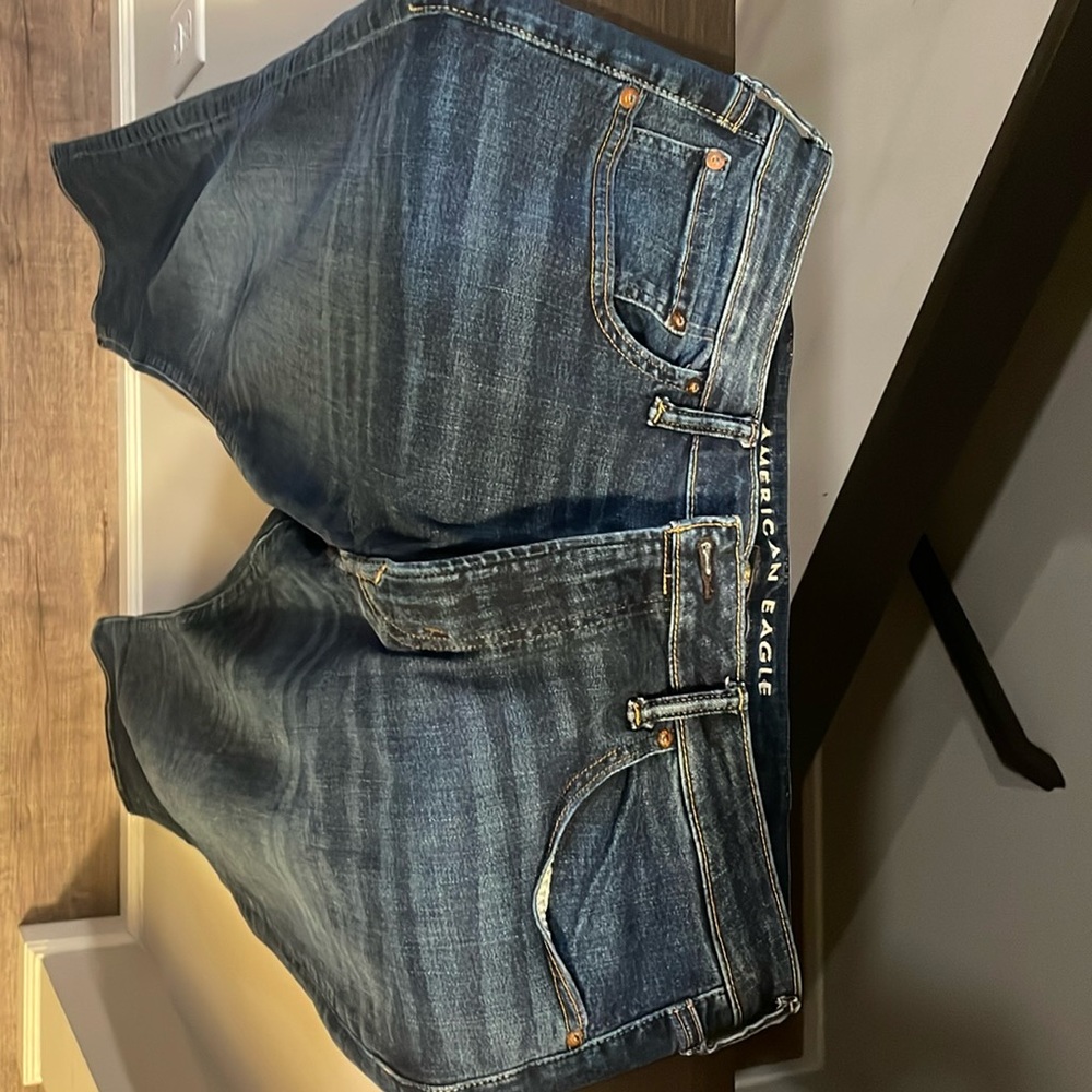 American Eagle flex+ dark blue wash 38x34